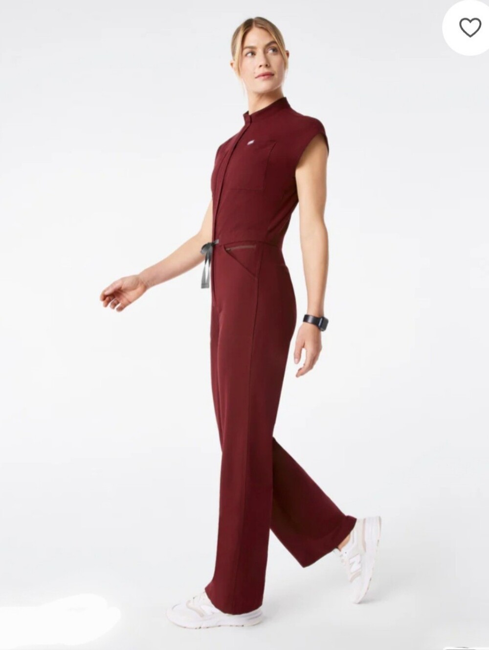 FIGS RAFAELA SCRUB WIDE LEG JUMPSUIT